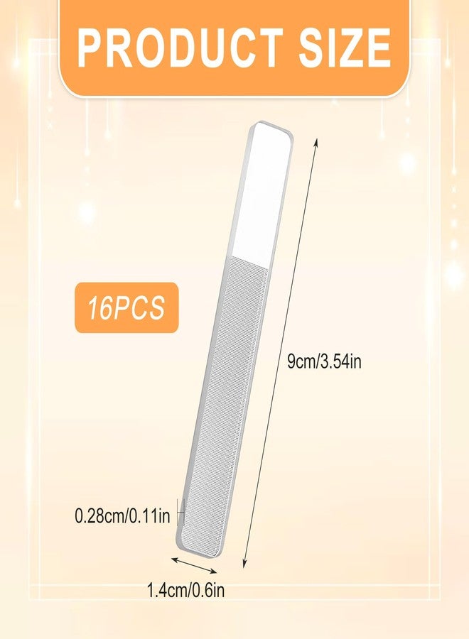 HaiFafafaing 16 Pcs Nano Glass Nail Files for Natural Nails Shiner Crystal Glass File Buffer Double Sided Crystal Nail File Fingernail Files for Women Adults for Shaping Polishing Buffer Shiner - Image 2